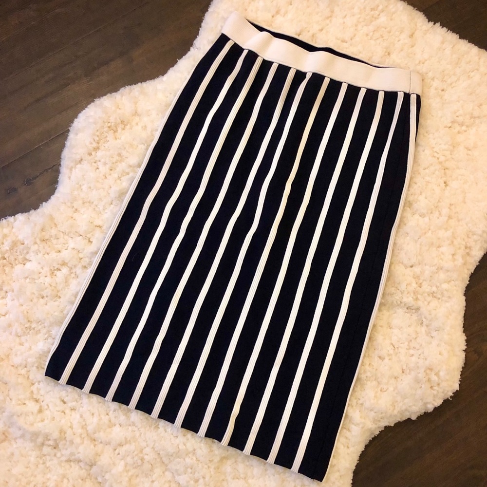 Ann Taylor Knit Striped Pencil Skirt